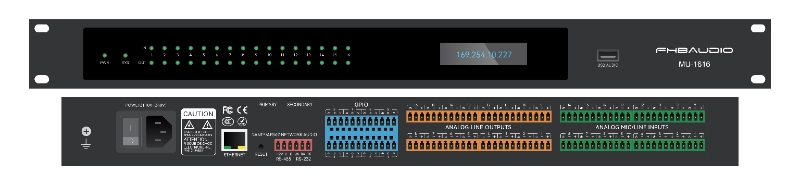 MU-1616 16*16 Dante mrežni audio DSP procesor
